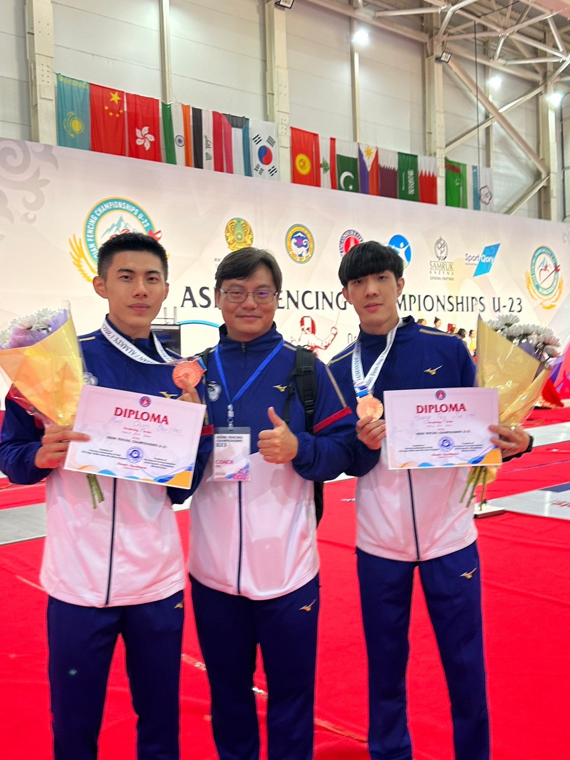 本校擊劍隊郭均祐參加亞洲U23擊劍錦標賽 榮獲男子鈍劍團體銅牌
